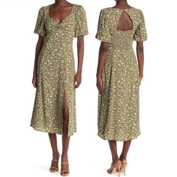 Astr Dresses & Skirts - NEW ASTR Irma puff sleeve midi dress